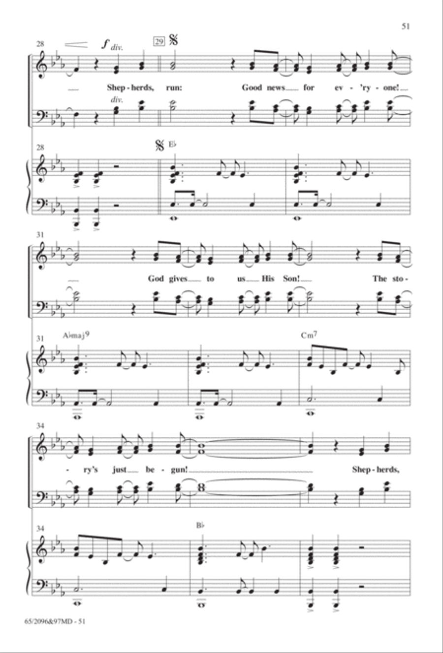 Behold, A Savior! Behold, A Savior! 4-Part scores gallery preview page 28
