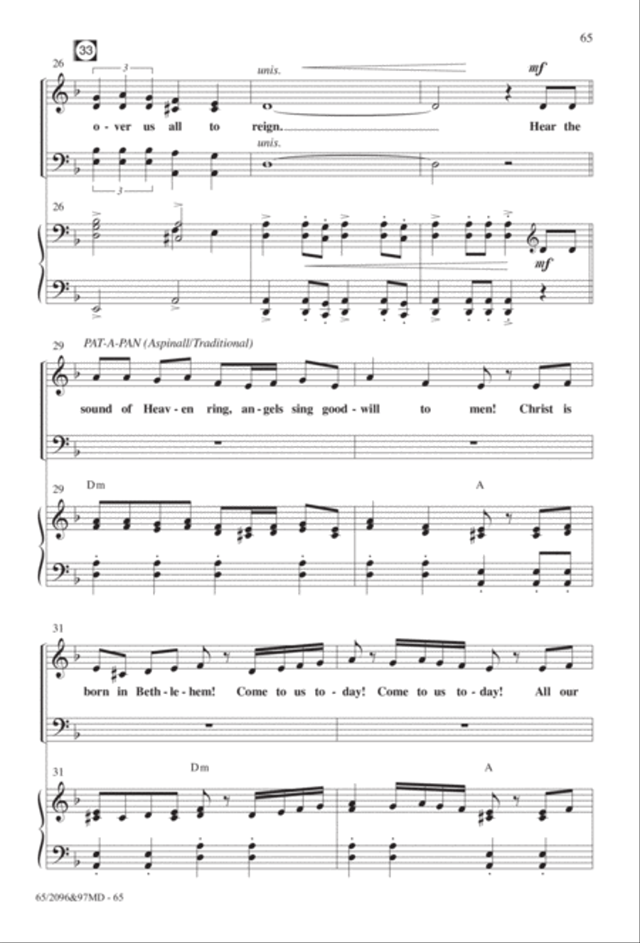 Behold, A Savior! Behold, A Savior! 4-Part scores gallery preview page 36