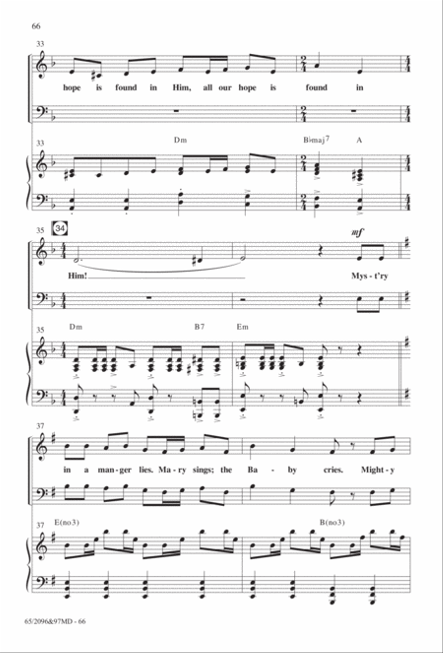Behold, A Savior! Behold, A Savior! 4-Part scores gallery preview page 37