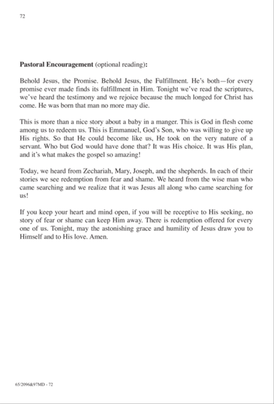 Behold, A Savior! Behold, A Savior! 4-Part scores gallery preview page 39