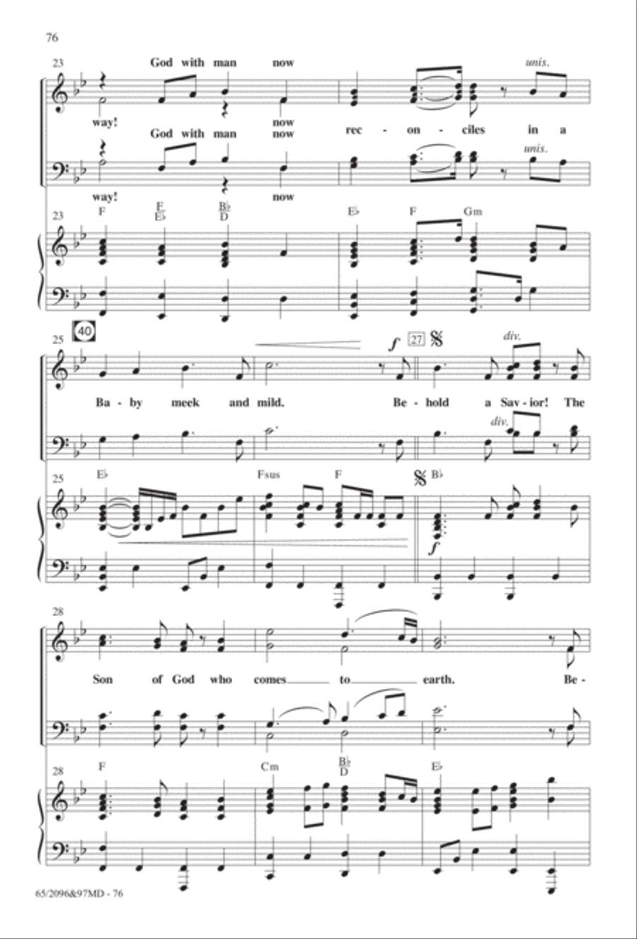 Behold, A Savior! Behold, A Savior! 4-Part scores gallery preview page 43