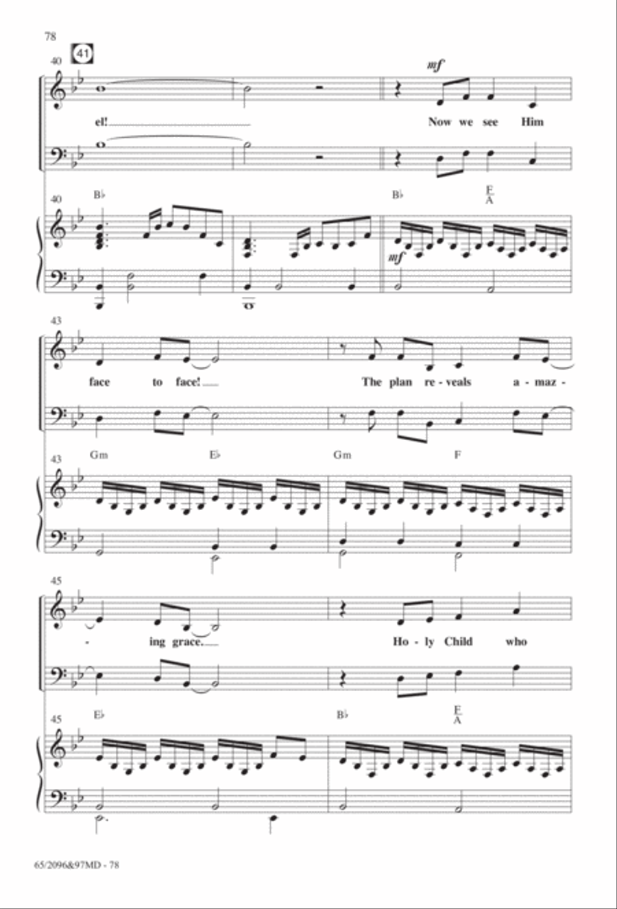 Behold, A Savior! Behold, A Savior! 4-Part scores gallery preview page 45