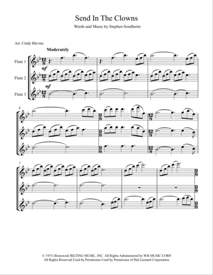 Send In The Clowns Flute scores gallery preview page 2