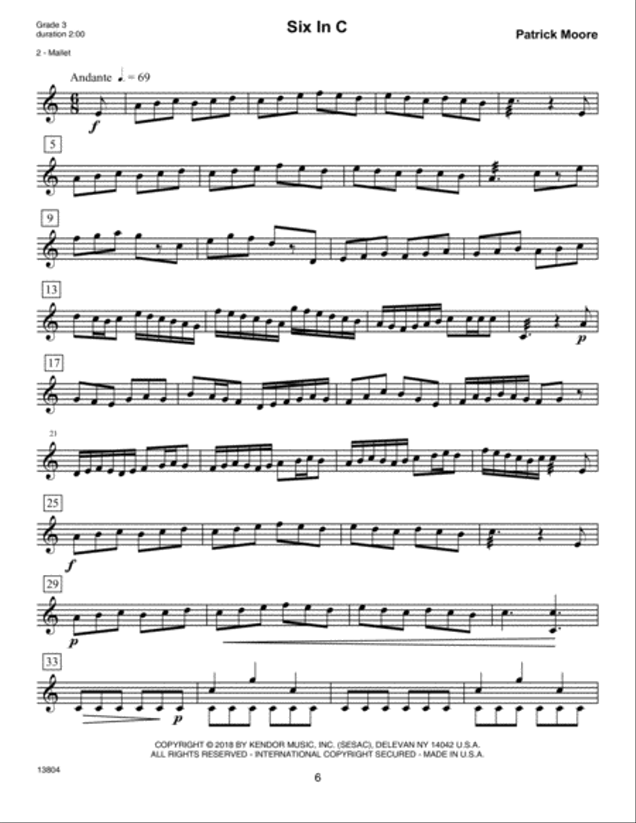 Intermediate Solos For Marimba Marimba scores gallery preview page 6