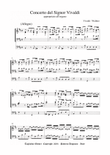 CONCERTO DEL SIGNOR VIVALDI appropriato all'Organo (3 staff) - Walther