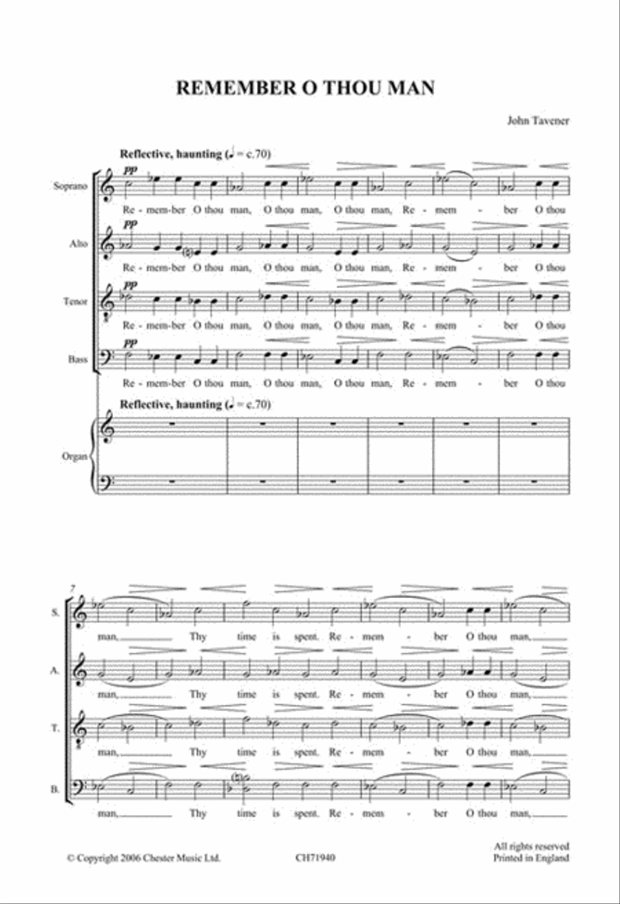 Remember O Thou Man from Ex Maria Virgine 4-Part scores gallery preview page 2