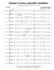 Omnes Gentes, plaudite manibus for Trombone or Low Brass Sedectet (16)