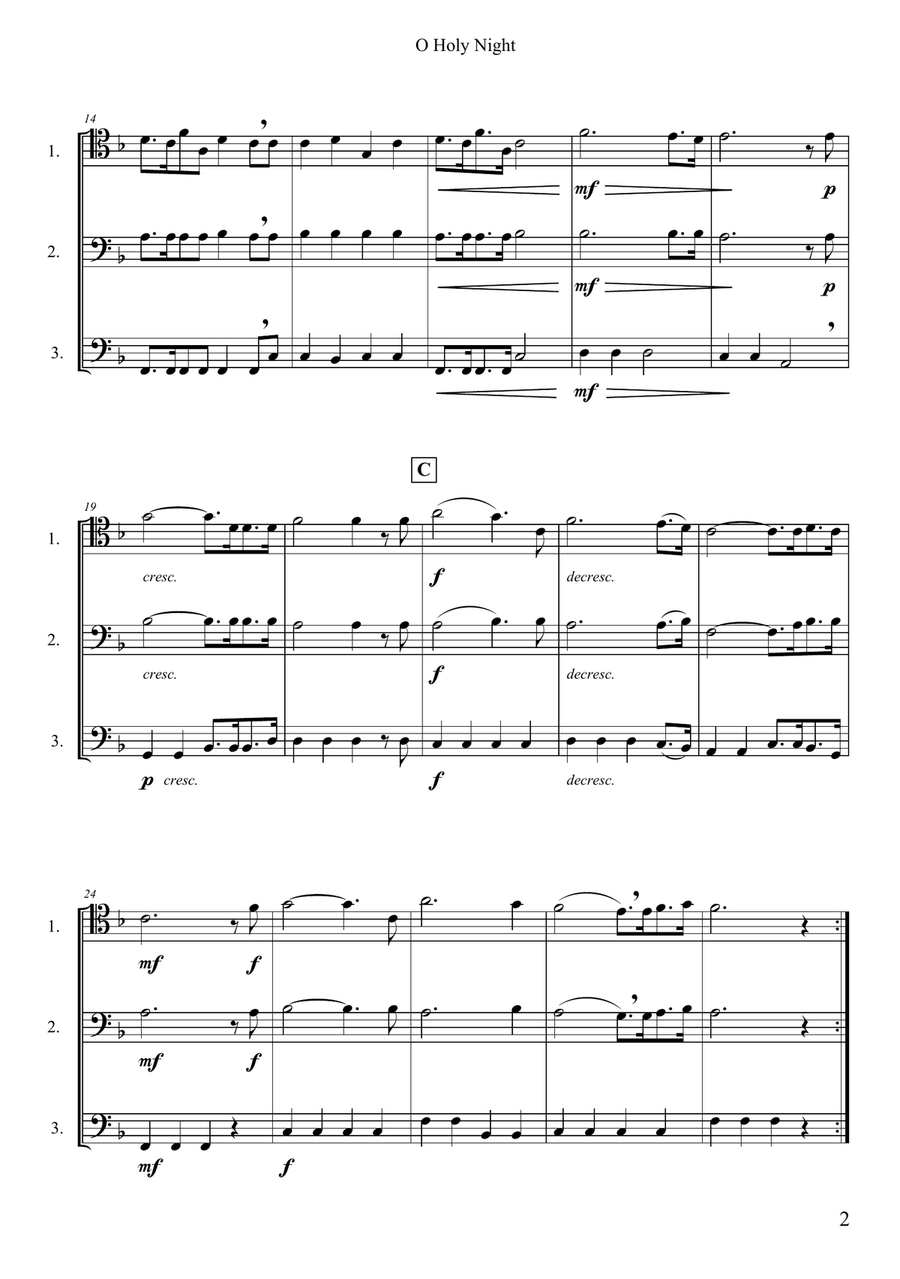O Holy Night O Holy Night Trombone Solo scores gallery preview page 2