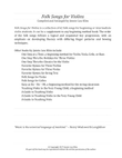 Folk Songs for Violins