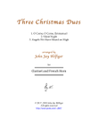 Three Christmas Duos for Clarinet and Horn