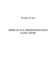 Mbiri Kuna Mwari Wehondo - SATB
