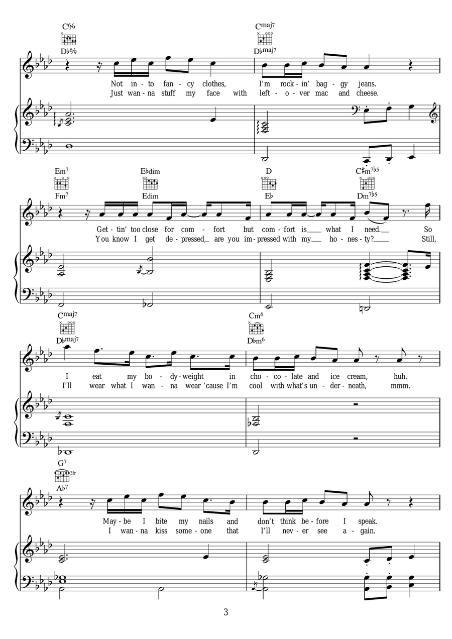 Perfect Perfect Piano, Vocal scores gallery preview page 3
