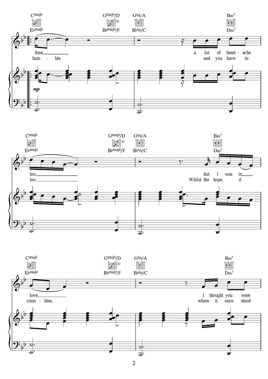 Peak Peak Piano, Vocal scores gallery preview page 2