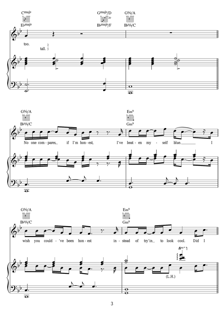 Peak Peak Piano, Vocal scores gallery preview page 3