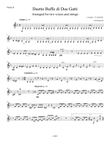 Duetto Buffo de Due Gatti arranged for two voices and string orchestra: Violin II