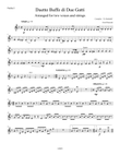 Duetto Buffo de Due Gatti arranged for two voices and string orchestra: Violin I