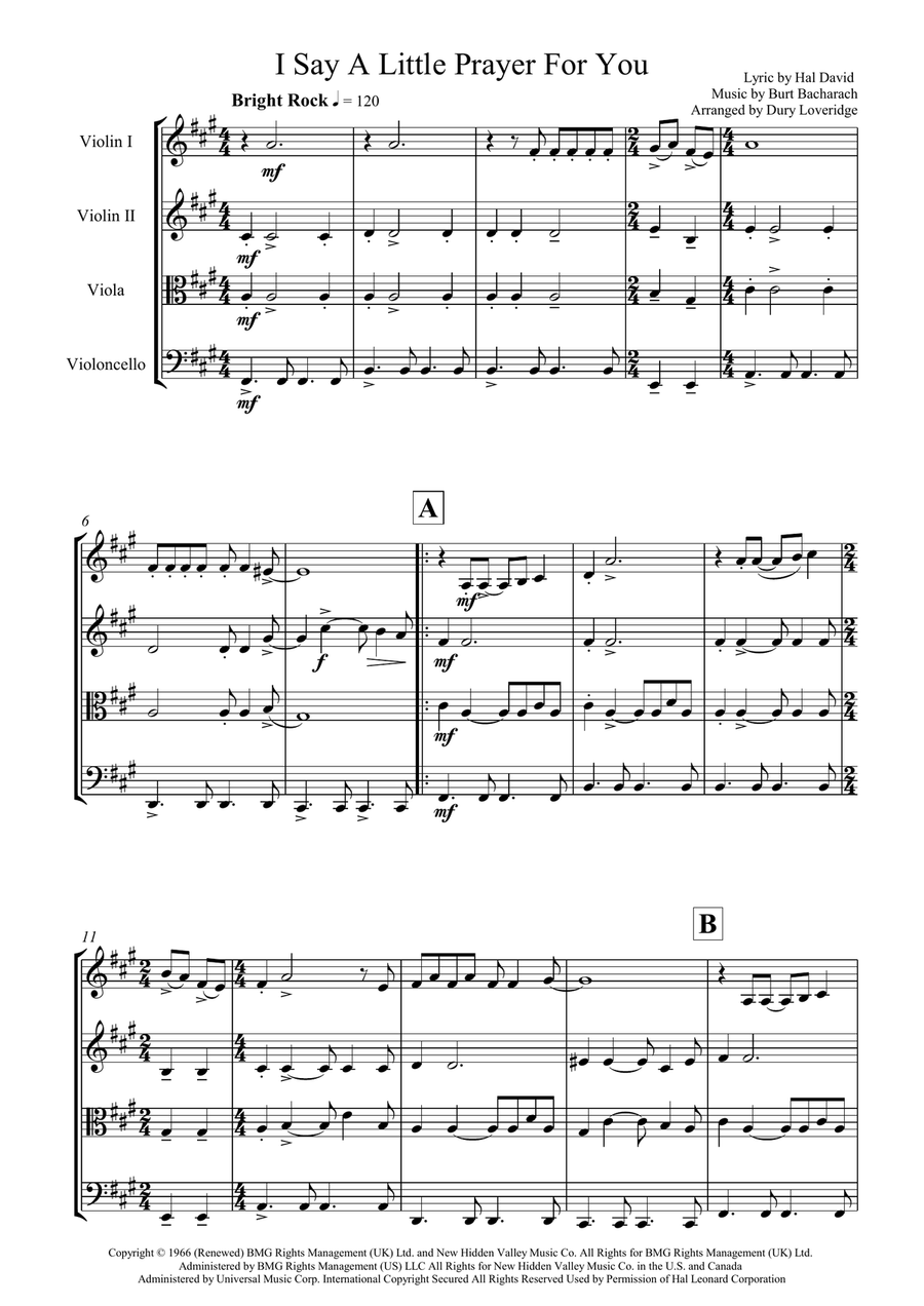 I Say A Little Prayer I Say A Little Prayer Small Ensemble scores gallery preview page 2