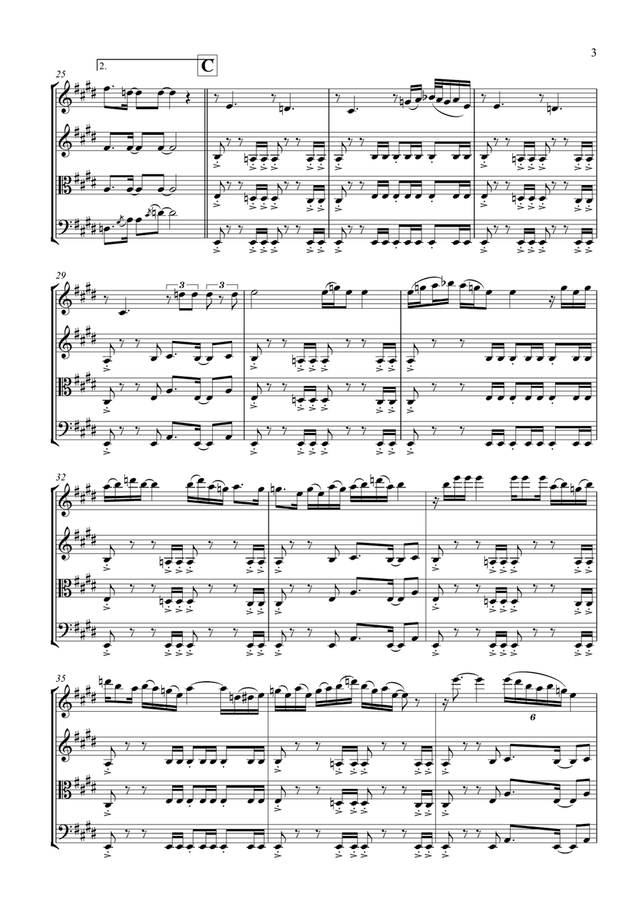 Back In Black String Quartet scores gallery preview page 4