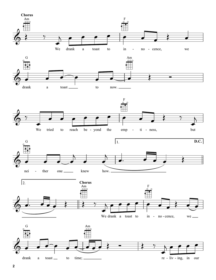 Same Old Lang Syne Same Old Lang Syne Ukulele scores gallery preview page 2
