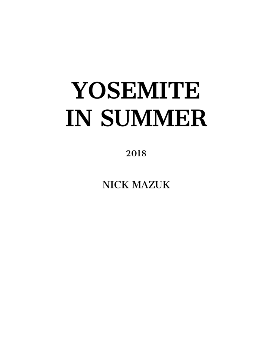 Yosemite in Summer Full Orchestra scores gallery preview page 1