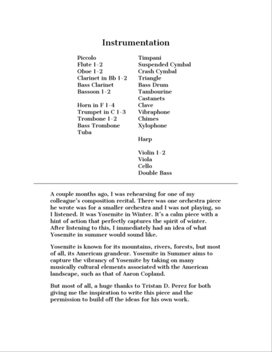 Yosemite in Summer Full Orchestra scores gallery preview page 2