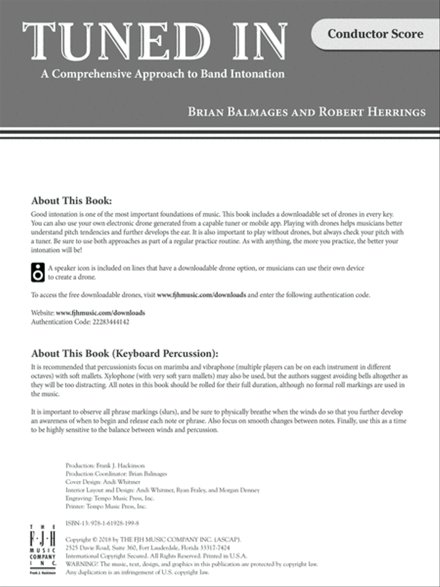 Tuned In - Conductor Tuned In - Conductor Concert Band scores gallery preview page 2