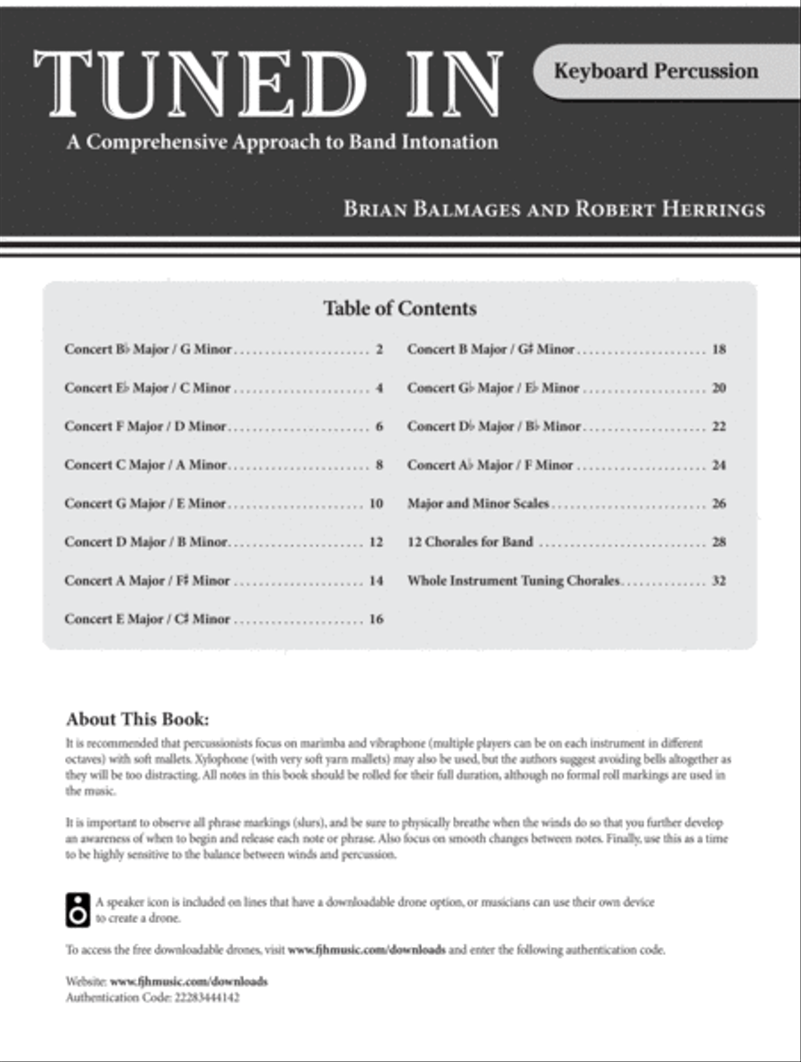 Tuned In - Percussion Tuned In - Percussion Concert Band scores gallery preview page 2
