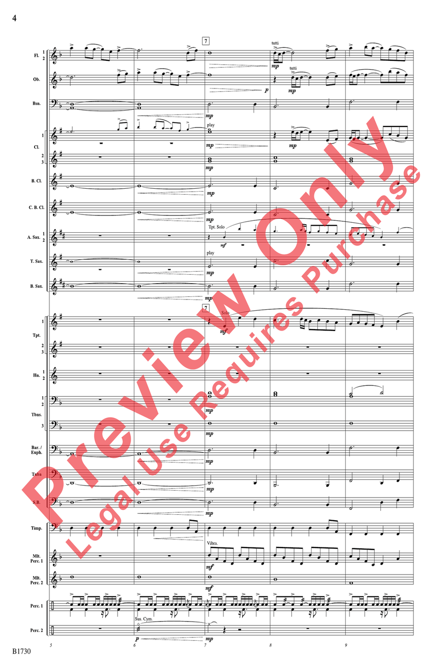 A Hero's Journey A Hero's Journey Concert Band scores gallery preview page 4