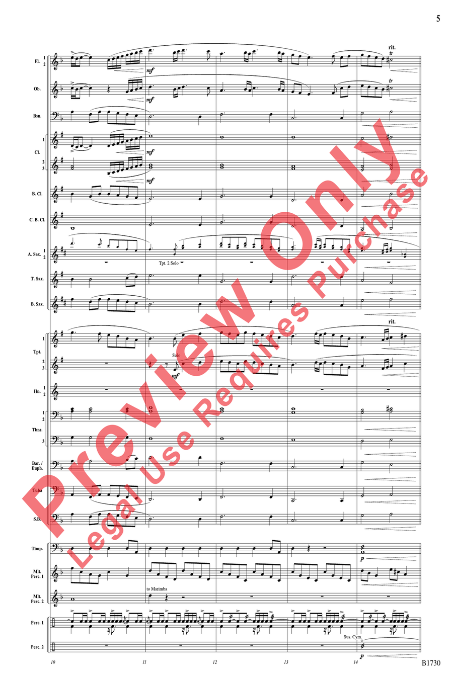 A Hero's Journey A Hero's Journey Concert Band scores gallery preview page 5