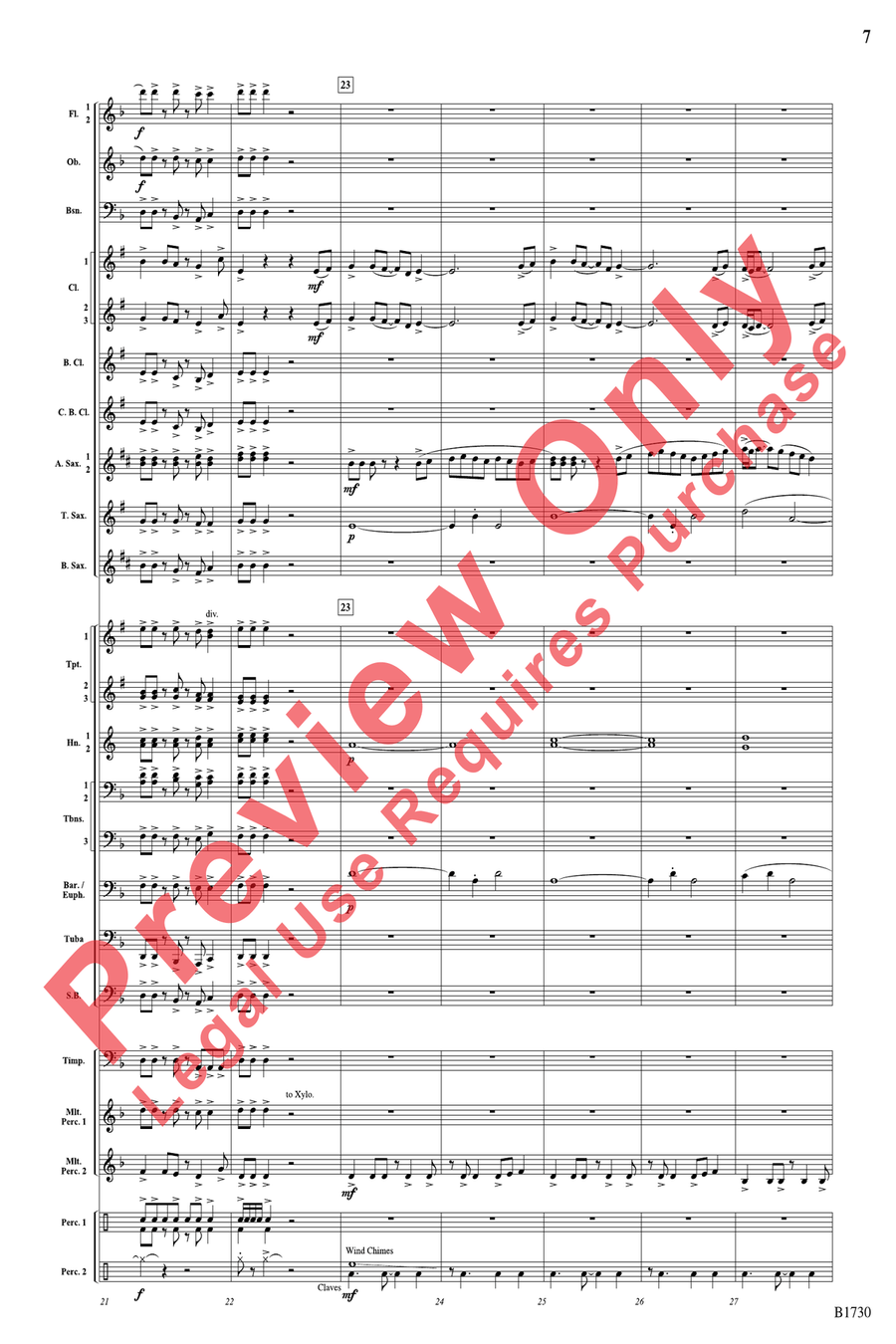 A Hero's Journey A Hero's Journey Concert Band scores gallery preview page 7