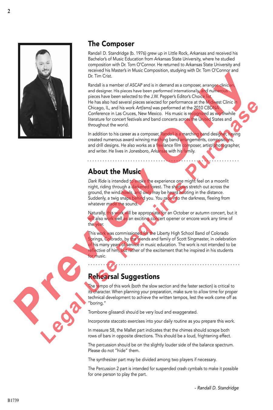 Dark Ride Dark Ride Concert Band scores gallery preview page 3