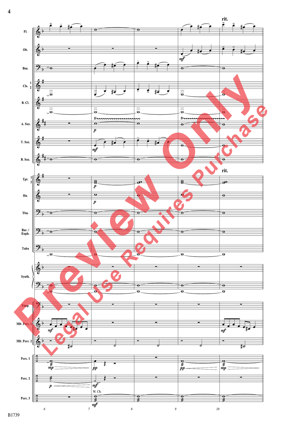 Dark Ride Dark Ride Concert Band scores gallery preview page 5