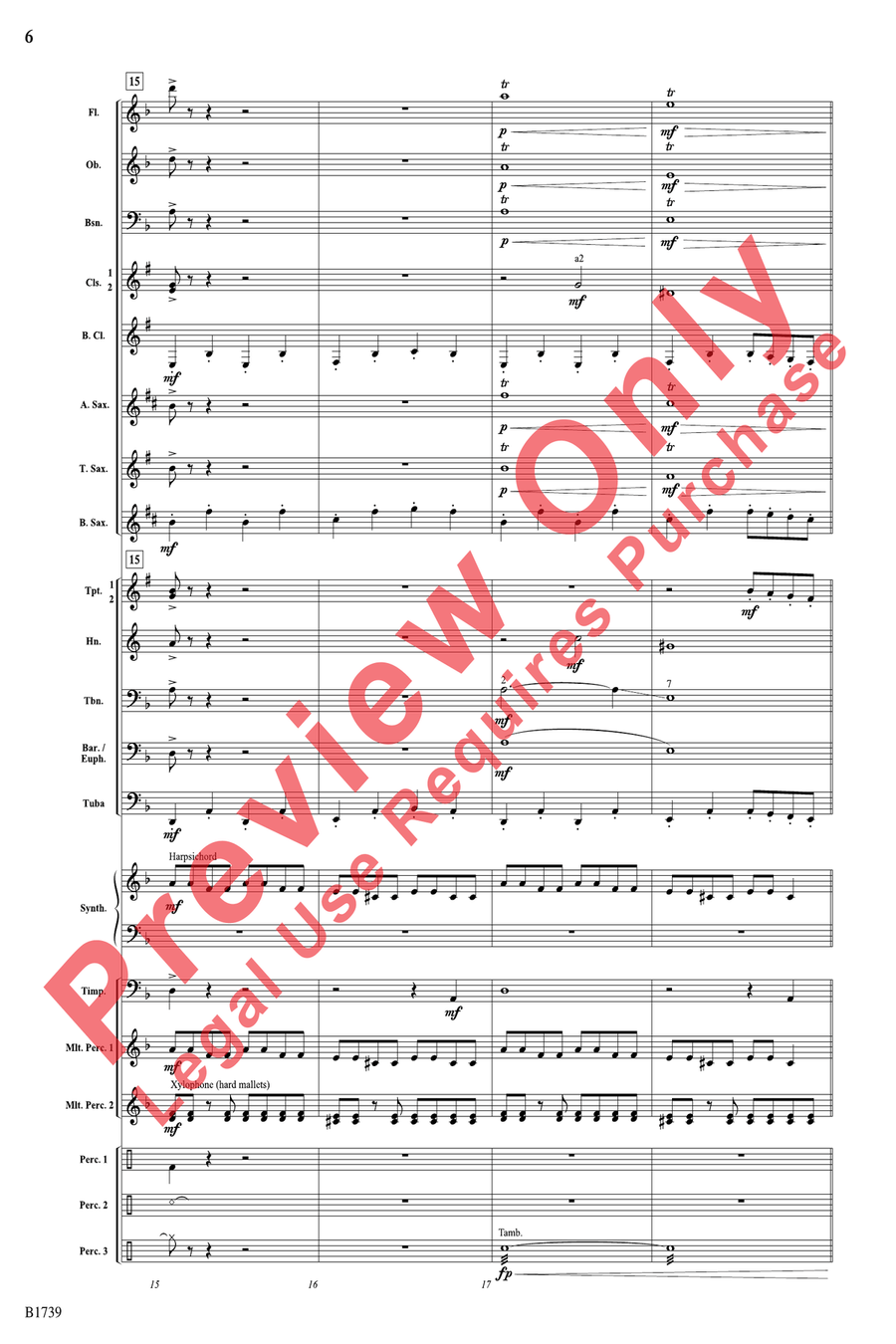 Dark Ride Dark Ride Concert Band scores gallery preview page 7