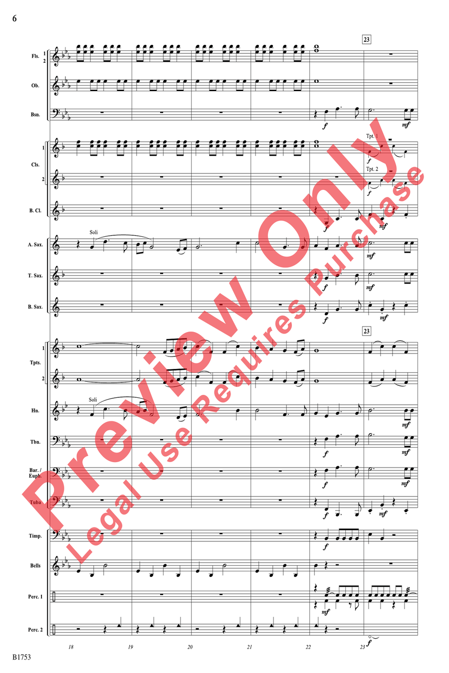 The Wings of Mercury The Wings of Mercury Concert Band scores gallery preview page 6
