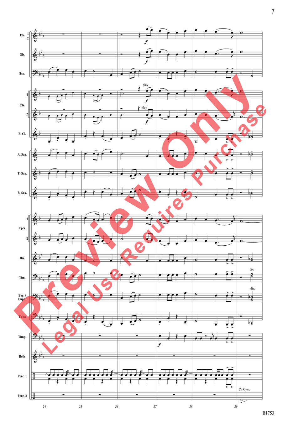 The Wings of Mercury The Wings of Mercury Concert Band scores gallery preview page 7
