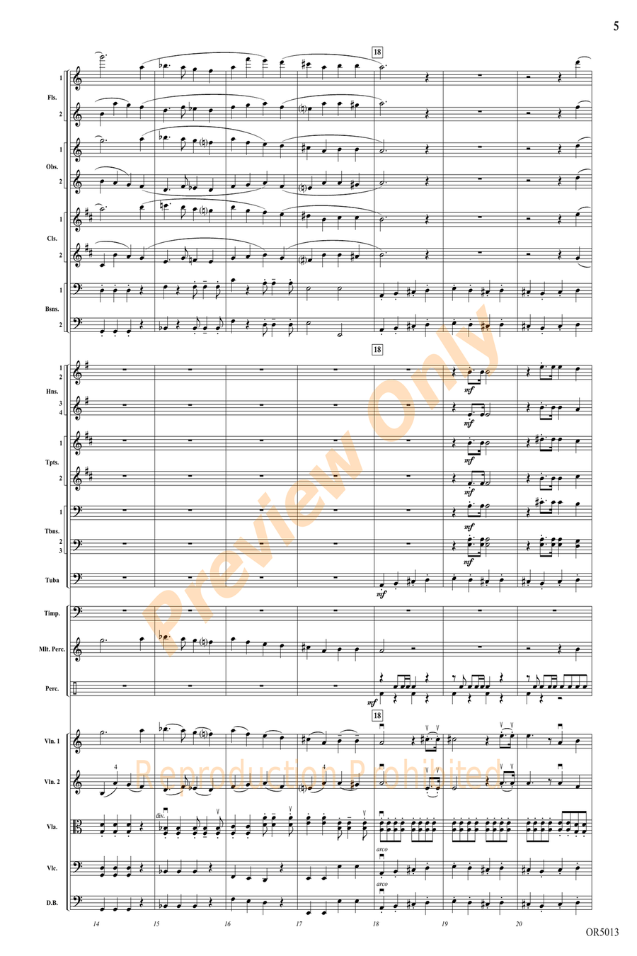 Three Riders Overture Three Riders Overture Full Orchestra scores gallery preview page 5