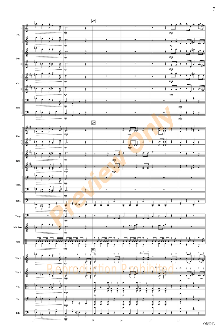 Three Riders Overture Three Riders Overture Full Orchestra scores gallery preview page 7