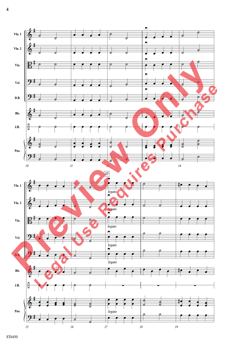 Sleigh Ride in the Park String Orchestra scores gallery preview page 4
