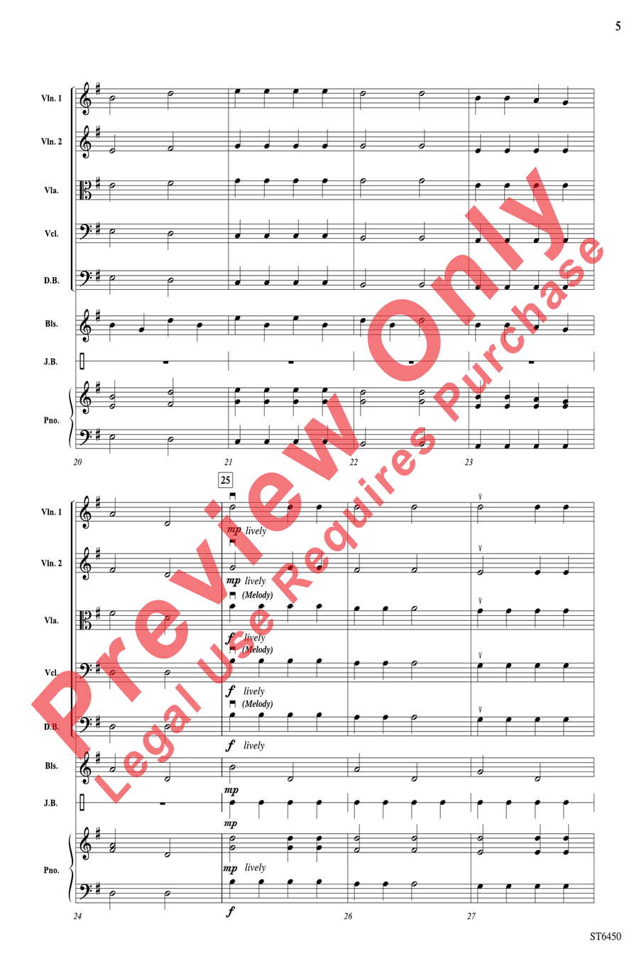 Sleigh Ride in the Park String Orchestra scores gallery preview page 5