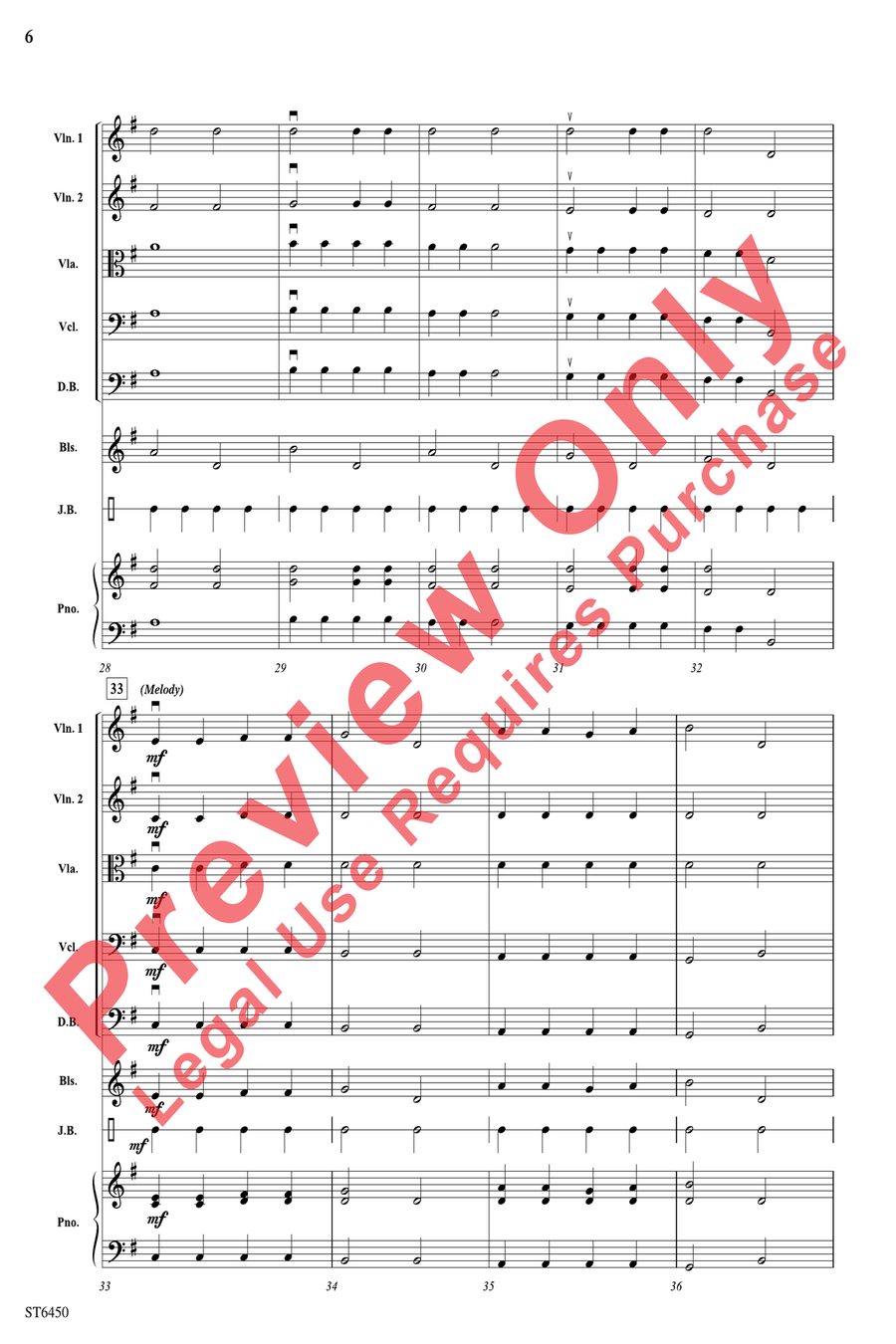 Sleigh Ride in the Park String Orchestra scores gallery preview page 6