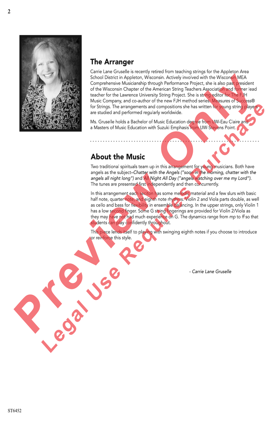 Chatter with the Angels Chatter with the Angels String Orchestra scores gallery preview page 2