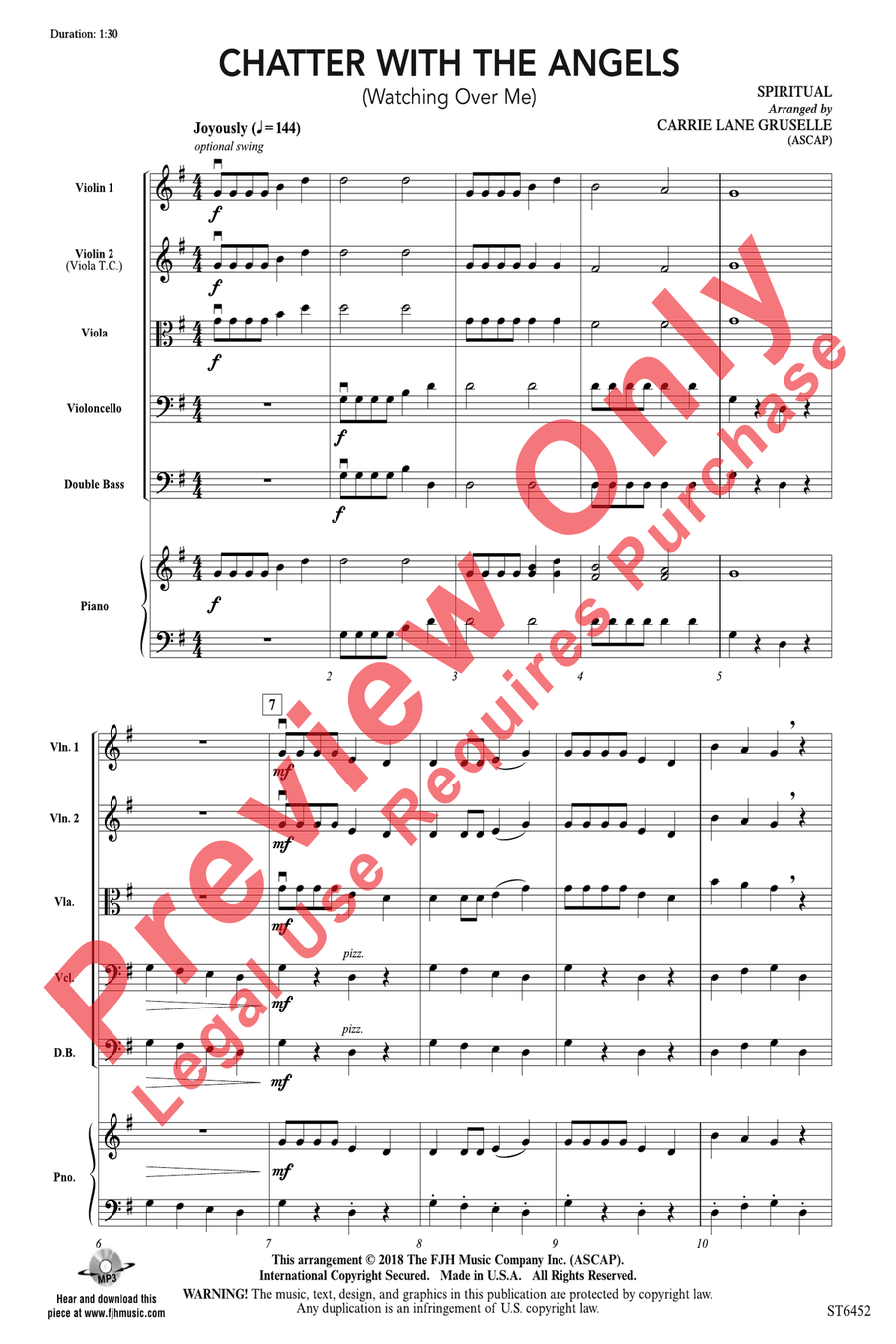 Chatter with the Angels Chatter with the Angels String Orchestra scores gallery preview page 3