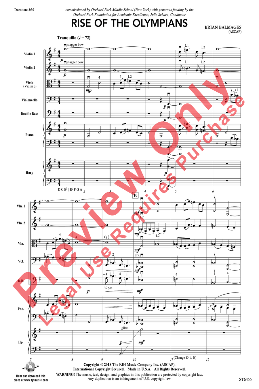 Rise of the Olympians Rise of the Olympians String Orchestra scores gallery preview page 3