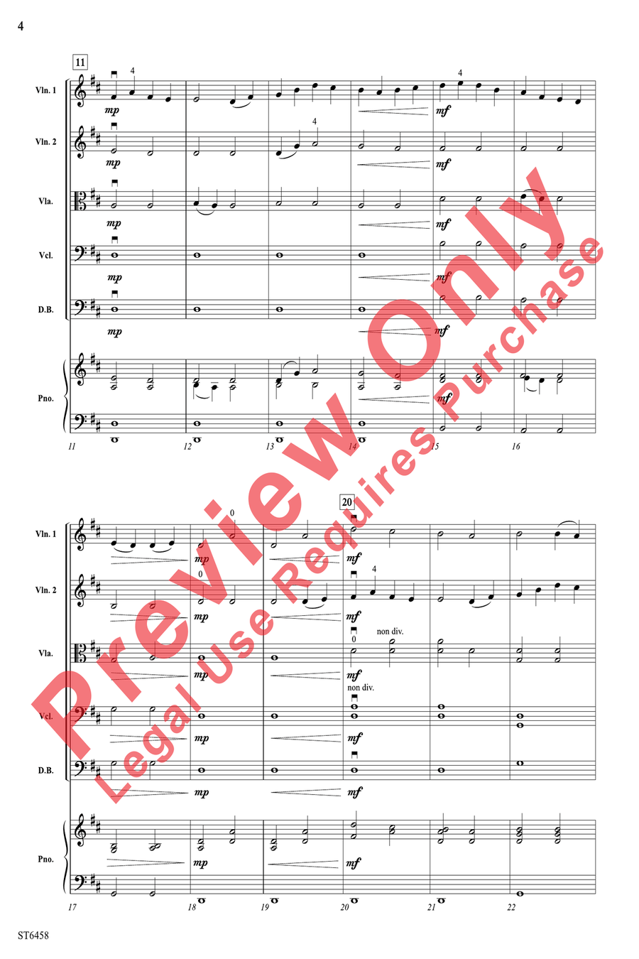 Where the River Shannon Flows String Orchestra scores gallery preview page 4