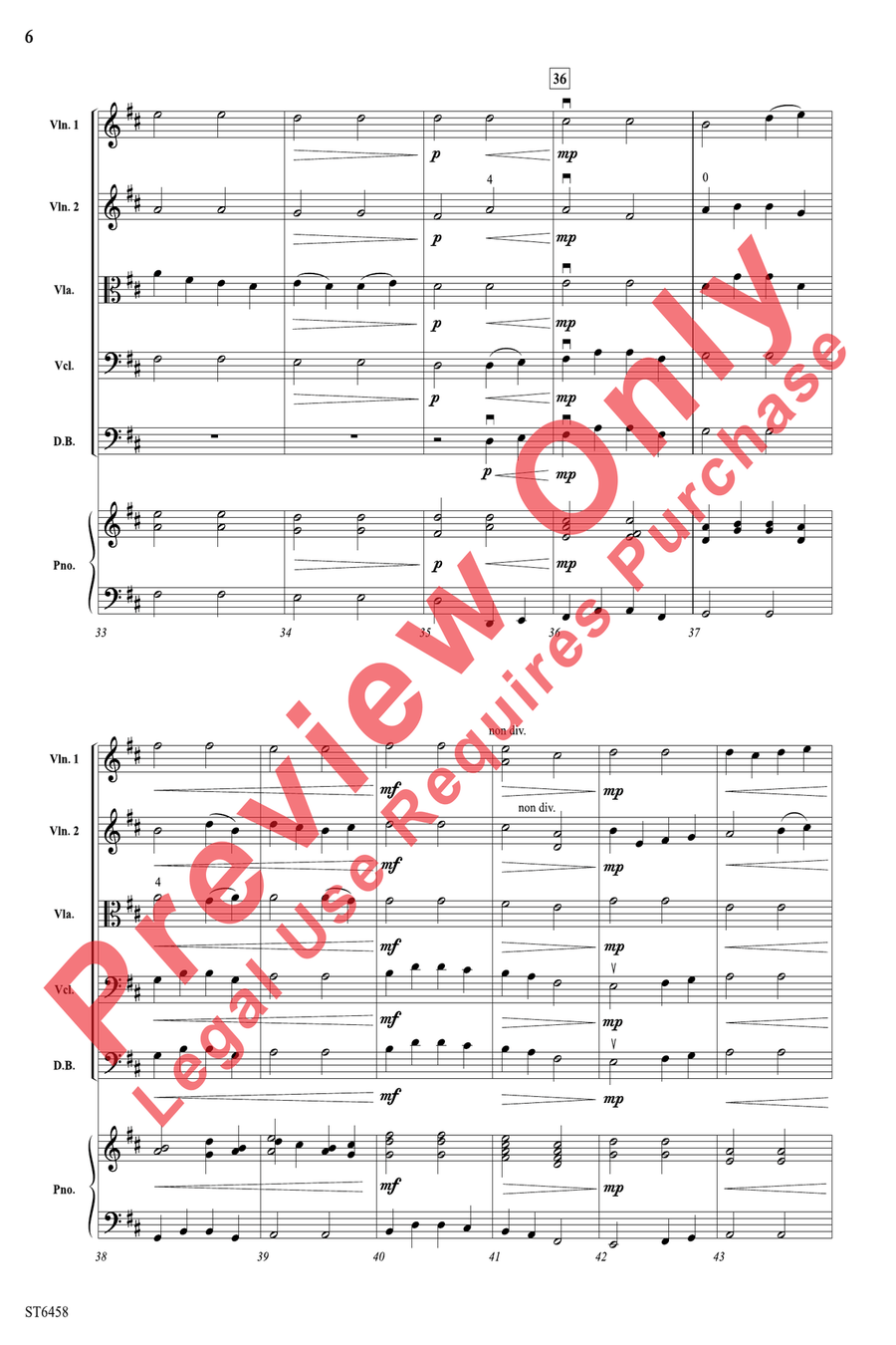 Where the River Shannon Flows String Orchestra scores gallery preview page 6