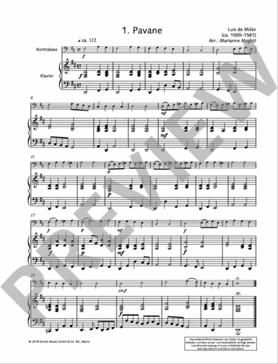 Easy Concert Pieces Double Bass scores gallery preview page 2