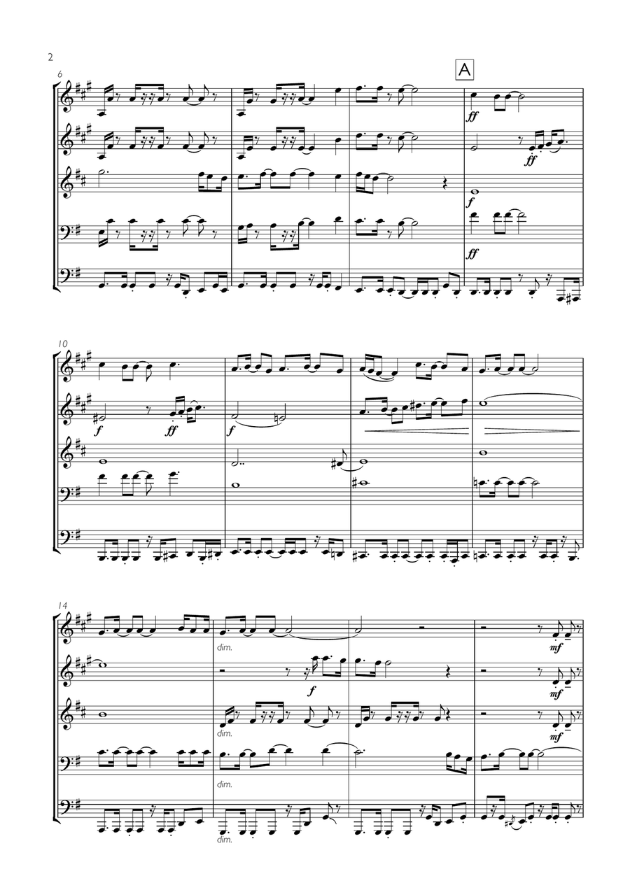 Dancing Queen Dancing Queen Brass Ensemble scores gallery preview page 2