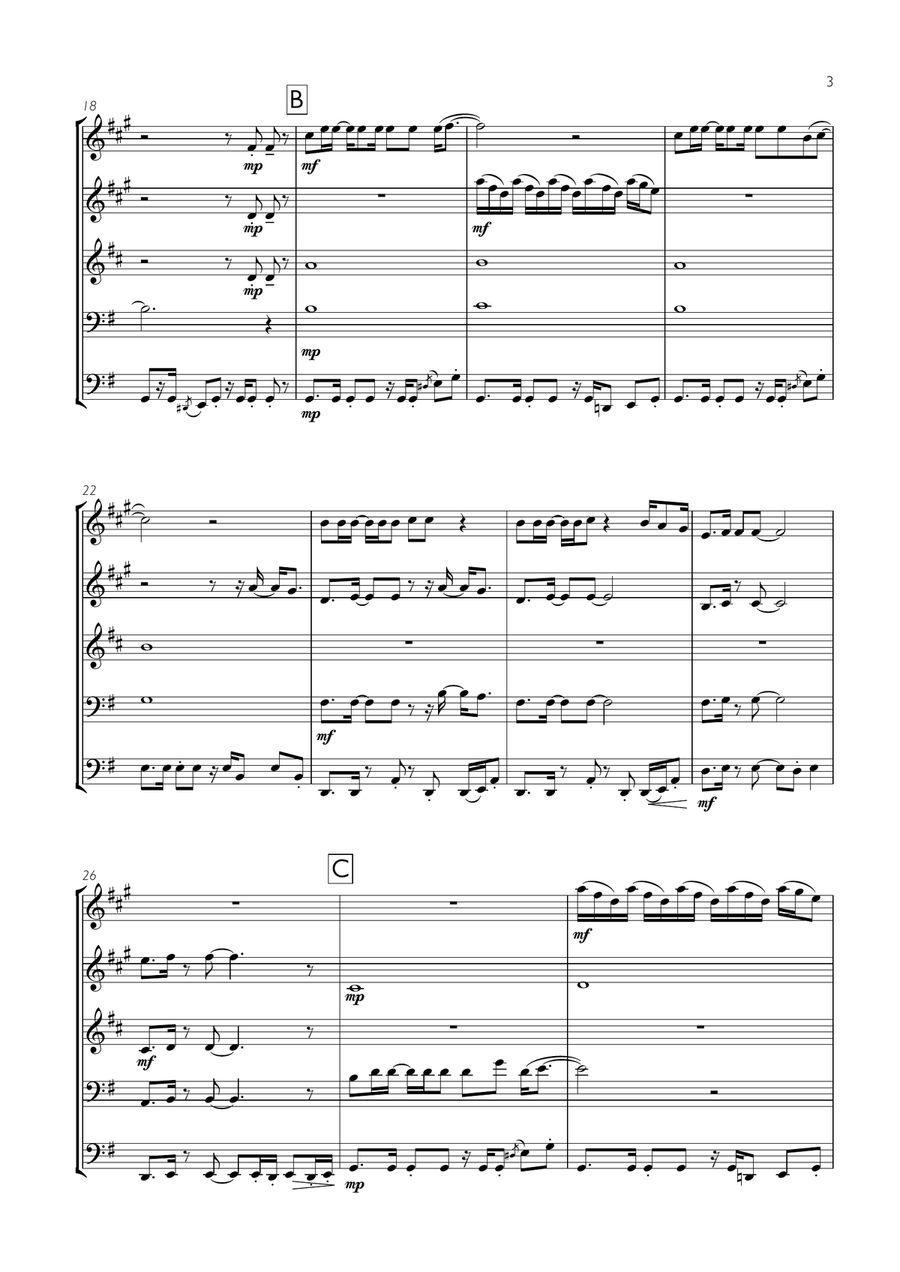 Dancing Queen Dancing Queen Brass Ensemble scores gallery preview page 3