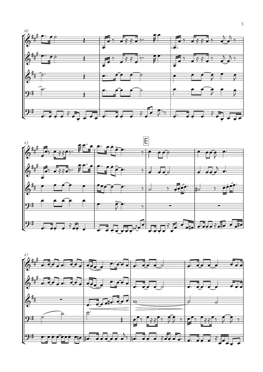 Dancing Queen Dancing Queen Brass Ensemble scores gallery preview page 5