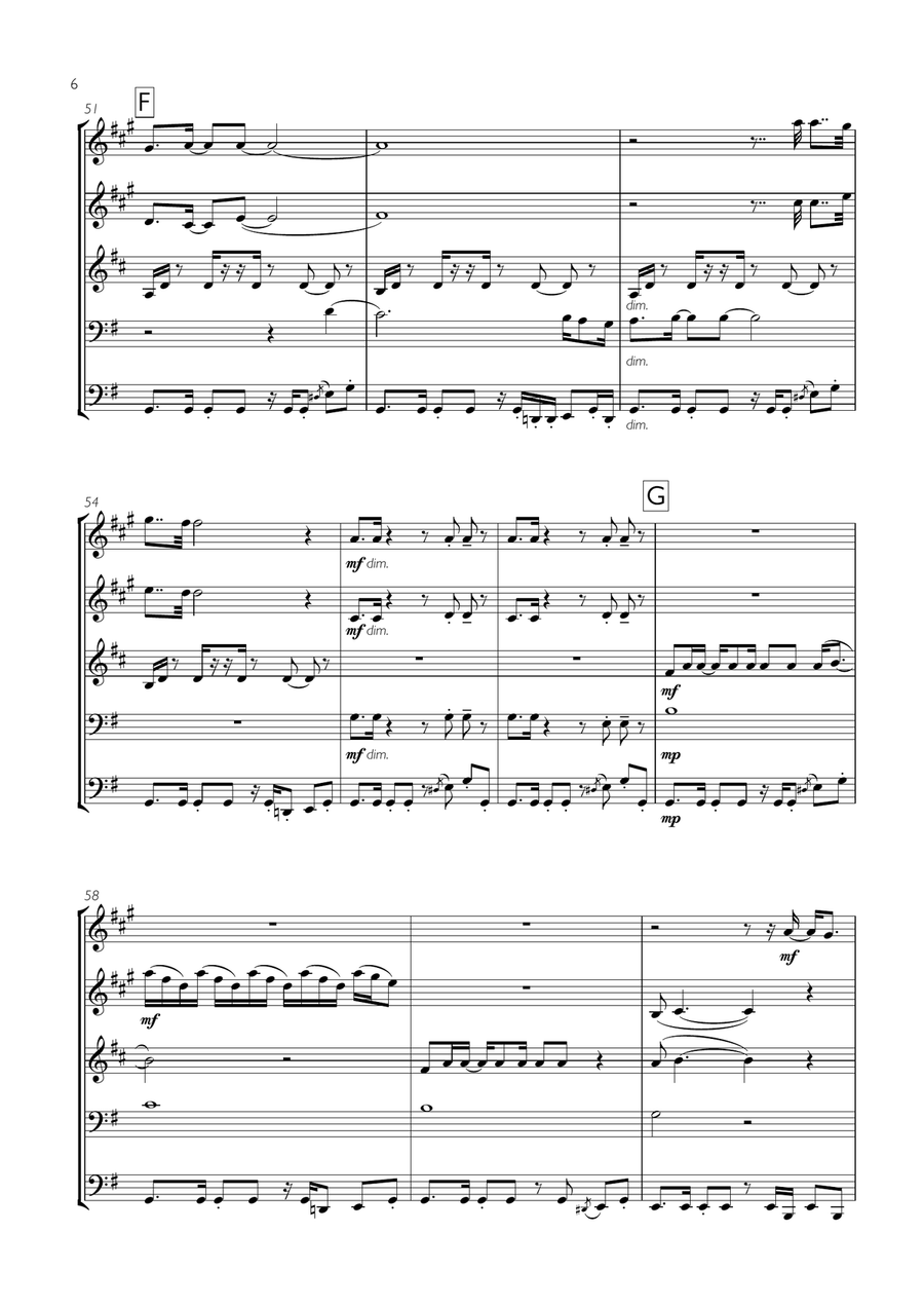 Dancing Queen Dancing Queen Brass Ensemble scores gallery preview page 6